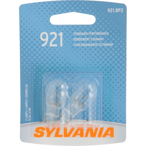 SYLVANIA 921 Basic Miniature Bulb, (Contains 2 Bulbs) (921.BP2)