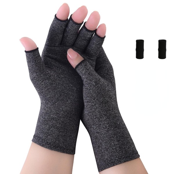 AovYoo 1 Pair Fingerless Arthritis Compression Gloves Raynauds Gloves Rheumatoid