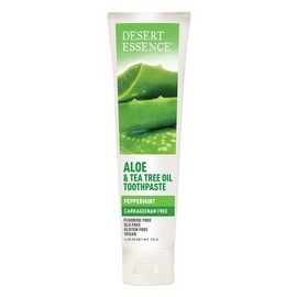 Aloe & Tea Tree Oil Carrageenan Free Toothpaste  6.25 Oz By Desert Essence