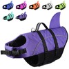 Queenmore Small Dog Shark Life Jacket,Dog Life Vest for Swimming