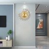 NEOTEND Gold Modern Wall Clock for Living Room Decor Large