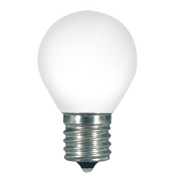 Satco S9168 Intermediate Light Bulb in White Finish, 2.25 inches, Interme, Frost