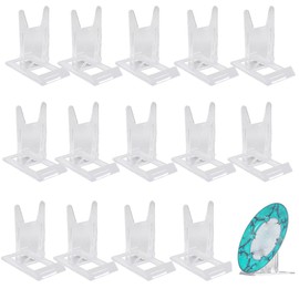 Esforzarse 14 Pieces Plate Stands PVC Adjustable Plate Holder Display Stand for Photos Plates Frames Books Kitchen Photos and Mobile Phones