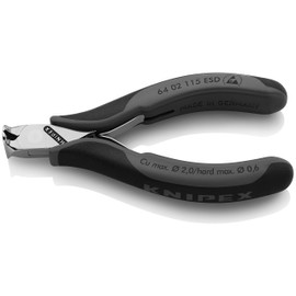 KNIPEX Tools - 64 02 115 ESD - Electronics End Cutting Nippers, ESD (6402115ESD)