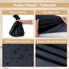 Bgtecho 16Pcs 84" Round Plastic Tablecloth 12 x 108 Satin