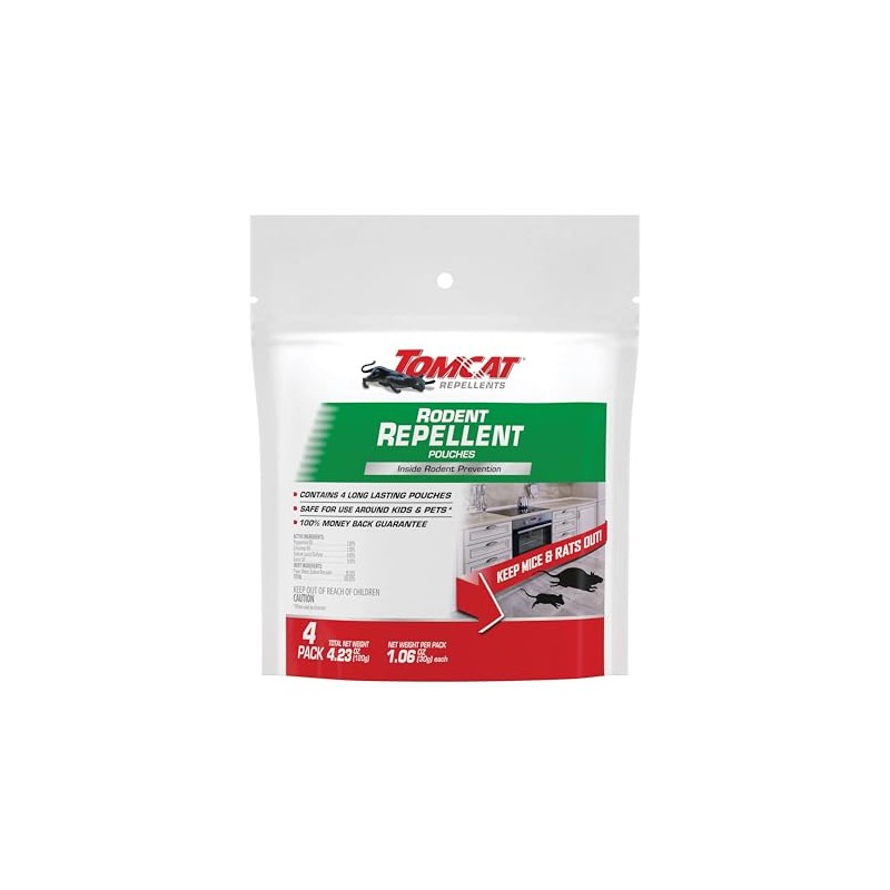 Tomcat Repellents Rodent Repellent Pouches, Ready-to-Use, Inside Rodent Prevention with
