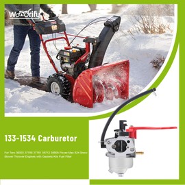 SYSKANT 133-1534 Carburetor for Toro 36003 37780 37781 38712 38805 Power Max 824 Snow Blower Thrower Engines with Gaskets Kits Fuel Filter