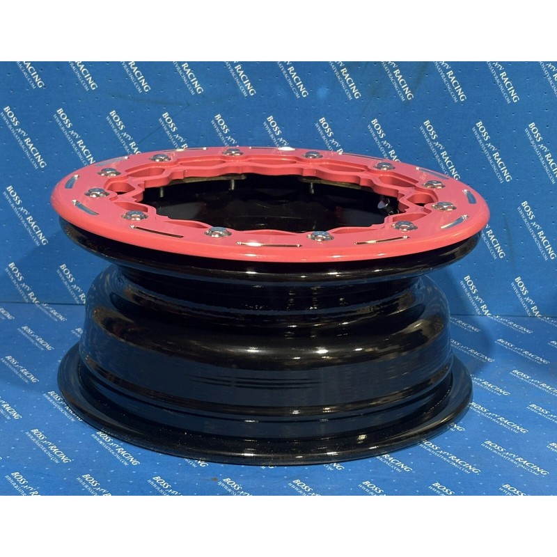 BOSS ATV RACING Black BEAD LOCK FRONT WHEEL 10X5 Pink