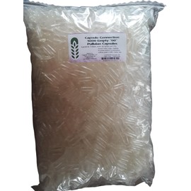 Capsule Connection Joined Empty Pullulan Capsules, 00" Size, Vegan & Vegetarian Resealable Bag (5000)