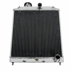 RADREPLA 4 Row Aluminum Radiator Compatible with 1992-2001 97 Honda Civic EG EK Del Sol Integra B16 B18 D15 l4 Radiador 1993 1994 1995 1996 1997 1998 1999 2000 Manual Transmission Downflow Radiators