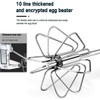 Batidor semiautomático de acero inoxidable de 14 pulgadas, batidor giratorio