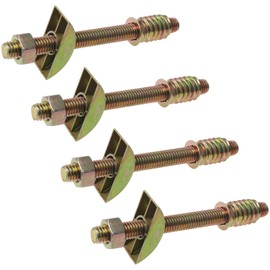 M8x90mm Panel Furniture Wardrobe FMHXG 4Set 4 in 1 Metal Furniture Connecting Fittings with Semilunar Connector M8 Half-Moon Nut, Table Bed Assembly Fasteners Bolts Nuts Threads Half Moon Spacers