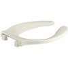 KOHLER K-4731-C-96 Stronghold Elongated Toilet Seat with Integrated Handle and Check Hinge, Biscuit