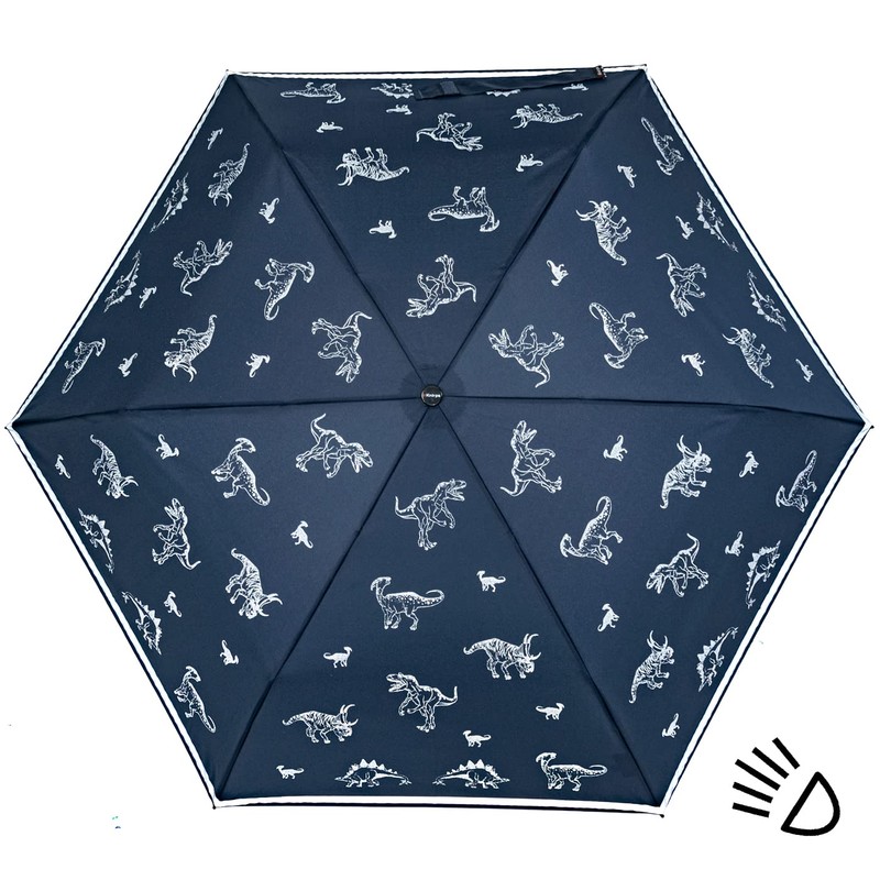 Knirps children's compact umbrella with reflective trim.