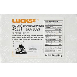 Oasis Supply Sugar Decorations, Lady-Bugs, 12 Count