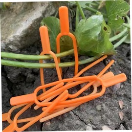 Plant Pins 100Pcs Reusable Plastic Plant Clips Farming Gardening Planting Fork Portable & Sturdy Vine Clips for Strawberry, Stolon, Watermelon-