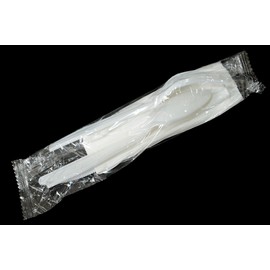 Daxwell Plastic Cutlery Kits, Medium Heavyweight Polypropylene (PP), Fork, Knife, Spoon, Napkin, White, B10003722 (Case of 500)