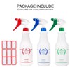 Uineko Plastic Spray Bottle (3 Pack, 24 Oz, 3 Colors)
