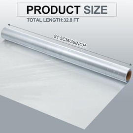 AceOrbit Clear PVC Soft Glass Window Panel 36''x394'' Flexible Plastic Roll Film Cuttable Temporary Storm Window Replacement for Porch Car Sealing Drafts Moisture Blocking Cold Protection Winterizing
