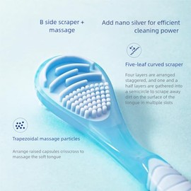YANDY- Limpiador de lengua de doble cara, ultrasuave, para adultos y niños, refresca el aliento y ayuda a eliminar el mal aliento (paquete de 3).