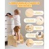 Wooden Toddler Step Stool for Kids - Non Slip 2