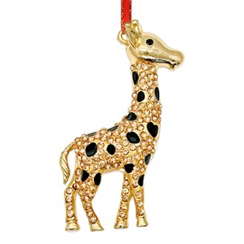 HEYINSHEN Giraffe Christmas Ornaments Gold Giraffe Hanger for Xmas Decor