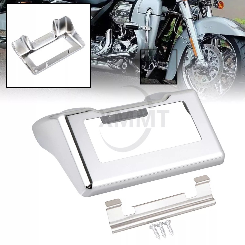 Unbranded Chrome Oil Cooler Cover For Harley Touring Trike Road