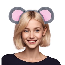 Delfd Mouse Ears Headband Hairband for Face Wash Makeup Beauty, 1 Count