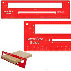 SHAFAH - Mail PPI Letter Size Guide Ruler Post Office Postal Price Postage in Red