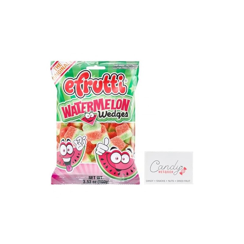 eFrutti Gummi Candy 3.5oz Bags (Watermelon Wedges) | With Candy