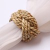 6 pieces handmade napkin rings, woven napkin rings, natural napkin