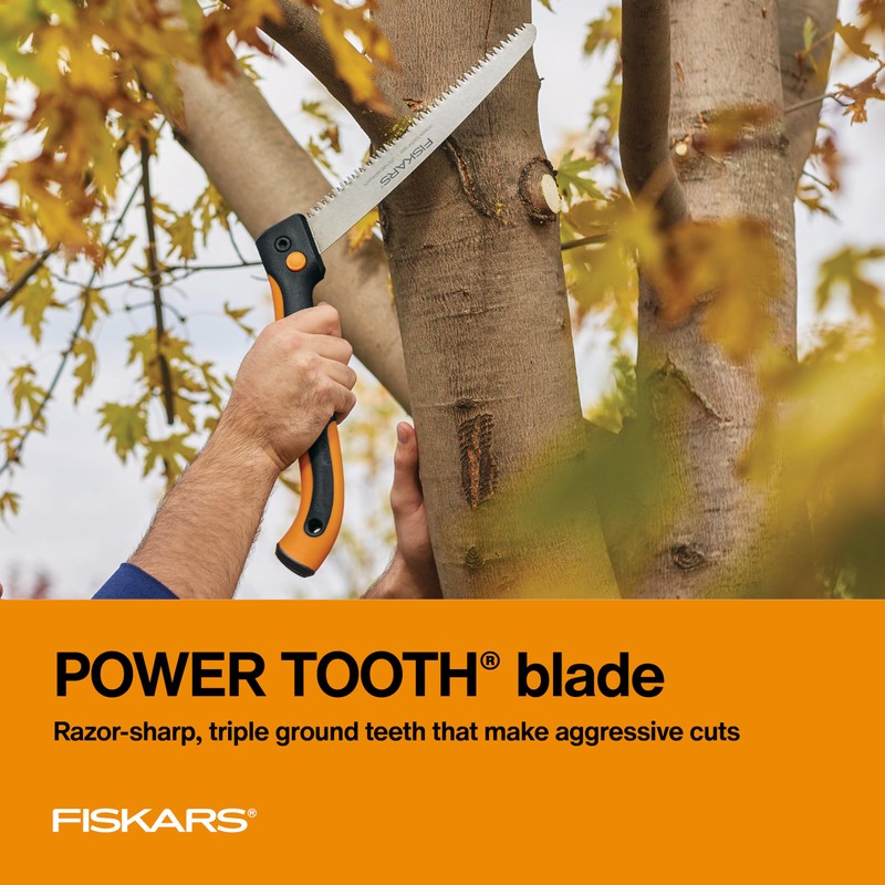 Fiskars Hand Saw, Folding Saw with Dual Position Locking Saw