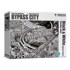 Antelope - 1000 Piece Puzzle for Adults, Cyber City Black & White Metropolitan Jigsaw Puzzles 1000 Pieces Hell Difficulty, High Resolution, Matte Finish, Smooth Edging, No Dust Puzzle