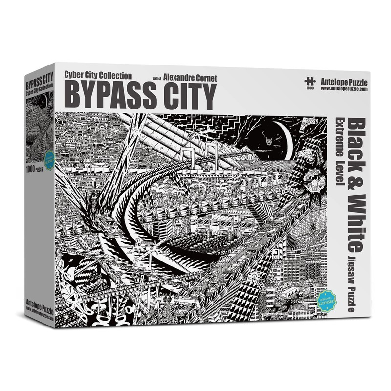 Antelope - 1000 Piece Puzzle for Adults, Cyber City Black
