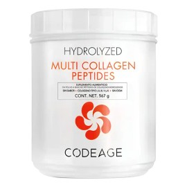 Multi Colágeno Hidrolizado en Polvo Codeage Sin Sabor  Unflavored Hydrolyzed Collagen Powder, 567g                                                    