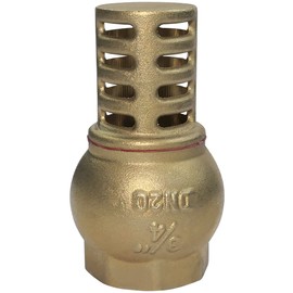 AERZETIX - C53434 - Check valve with one-piece sieve - 3/4 inch - foot valve - made of brass - for irrigation system - irrigation system - water installation