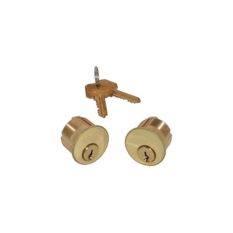 Marks Keyed Alike Pair of 15/16" Mortise cylinders for Iron