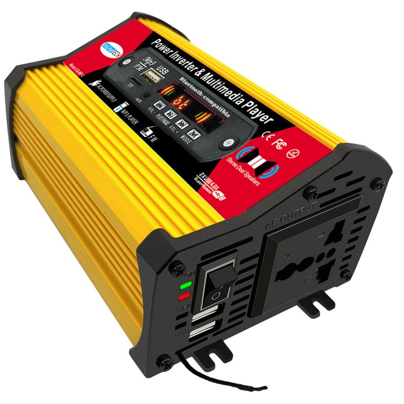300W Sine Waves Power Inverter 12V to 110V/220V Converter with
