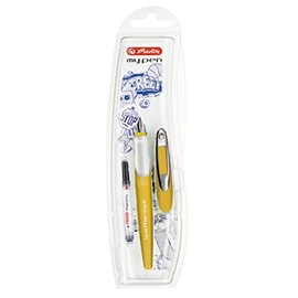 Herlitz my.pen School Fountain Pen M-Nib Mustard/White M, Pack of 1