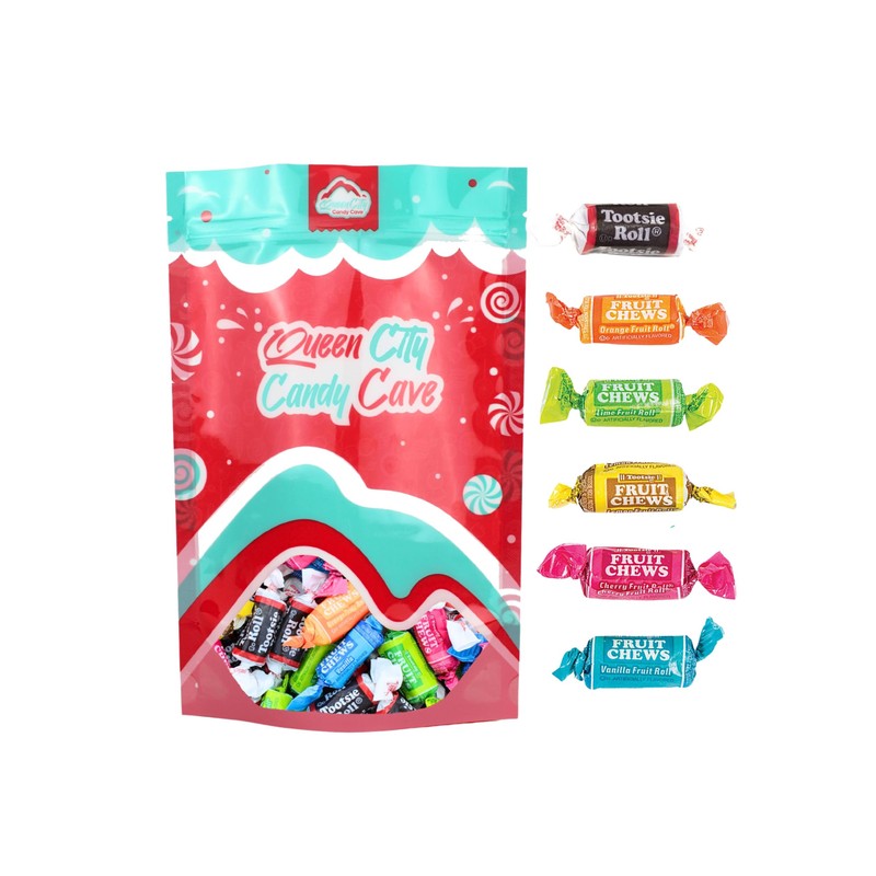 Assorted Flavored Mini Tootsie Rolls Bulk Chews, Individually Wrapped Tootsie