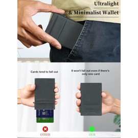 Tarjetero Antirrobo con Múltiples Ranuras para Tarjetas,Porta Tarjetas Metal Protección RFID, Aluminio Resistente Hombre y Mujer Cartera Minimalista para Tarjetas, DNI y Documentos (gris)