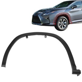 Sekeseauto Front Driver Side, Fender Trim Molding, Fit for Lexus RX350 RX450h 2016-2019 3.5L V6, Replace# 756020E080 LX1290100, Front Side Wheel Fender Arch Molding Trim