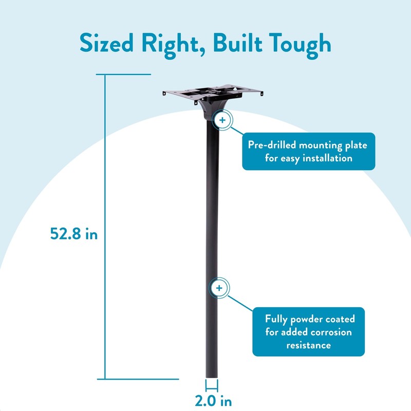Architectural Mailboxes Coolidge Galvanized Steel Mailbox Post, Compatibility Code F,