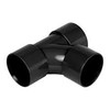 32mm Solvent Weld Waste Pipe Plumbing Fitting Swept Tee Bend-Black (Pack of 10)