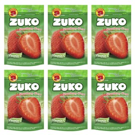 Zuko Strawberry Instant Powder Drink | Family Pack | No Sugar Needed | Vitamin C | 14.1 Ounce (Pack of 6)