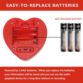 Voice Recorder for Stuffed Animal,JRGKJCP 5min Personal Voice Message Recordable Sound Recorder Chips Module for Christmas Plush Toy and Manual DIY Creative Sound Presents for Boyfriend(Red)