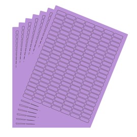 Labels Printable Sticker Paper Sheets for Printers in Purple - 1078 Pack, Small Printing Labels 1 inch x 0.375 inch for Laser Printers with Template Included, 7 Full Sheets