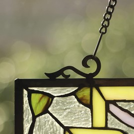 Chloe Lighting Sabrina Tiffany-Style Victorian 24" Height Stained Glass Window Panel, Multi-Colored