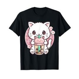 Boba Cat Boba Tea Bubble Tea Kawaii Anime Cat Kawaii Neko T-Shirt
