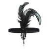 WLLHYF Feather Headwear Headband Flapper Headpiece Black Headpiece 1920s Fashion
